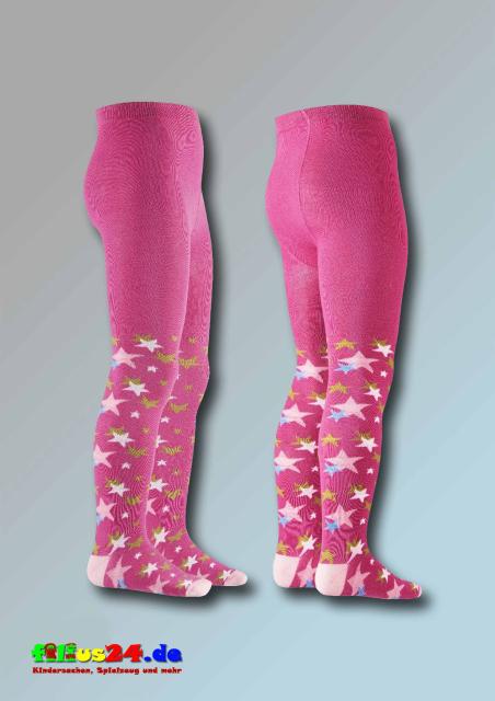 Playshoes Strumpfhose mit Komfortbund Sterne in pink u blau Gr 50 bis 128