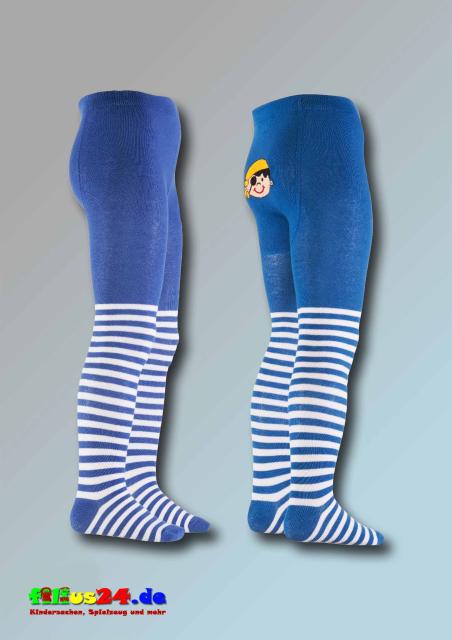 Playshoes Strumpfhose mit Komfortbund blau Motiv Pirat Gr 50 bis 128