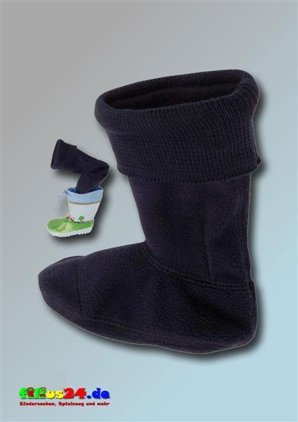 Playshoes Fleece Stiefelsocke lang in marine Gr 18 bis 35