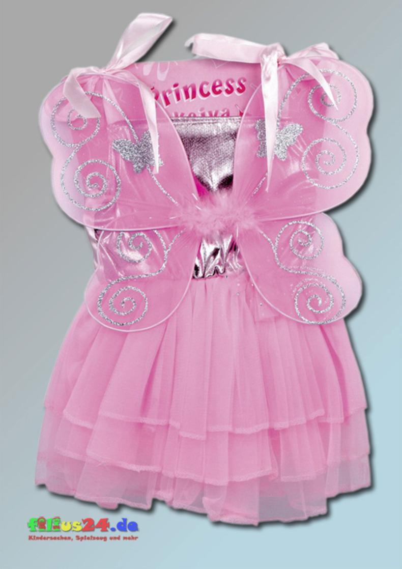 Kinderkostüm Celia Fasching Elfenkostüm rosa Feenkleid mit Flügeln pink Kleid