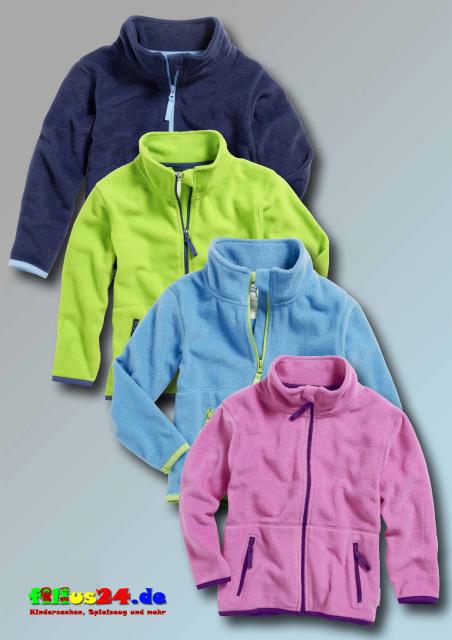 Playshoes Kinder Fleece Jacke in Farbe marine pink aquablau grün Gr 80 bis 140